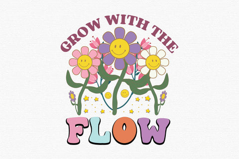 Positive Quote Retro Flower Sublimation (3) SVG designartist 