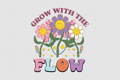 Positive Quote Retro Flower Sublimation (3) SVG designartist 