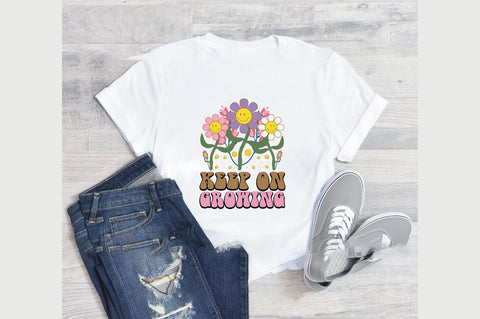 Positive Quote Retro Flower Sublimation (4) SVG designartist 