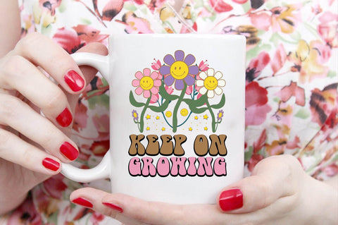 Positive Quote Retro Flower Sublimation (4) SVG designartist 