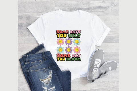 Positive Quote Retro Flower Sublimation (7) SVG designartist 