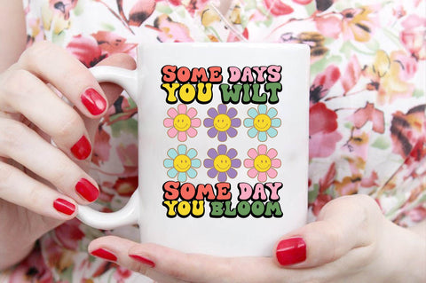 Positive Quote Retro Flower Sublimation (7) SVG designartist 