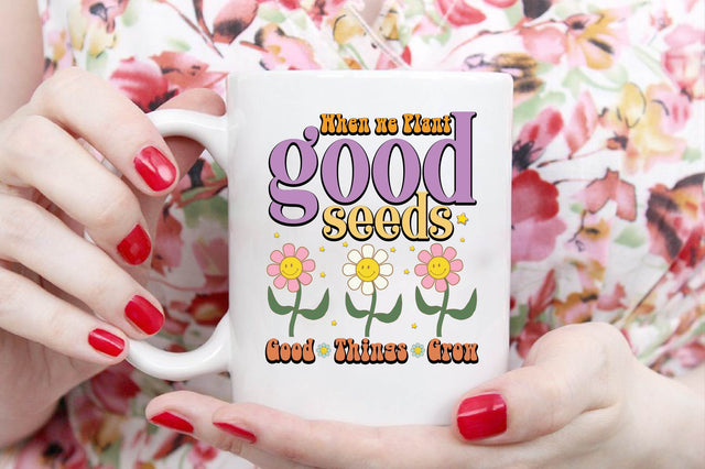 Positive Quote Retro Flower Sublimation (9) SVG designartist 