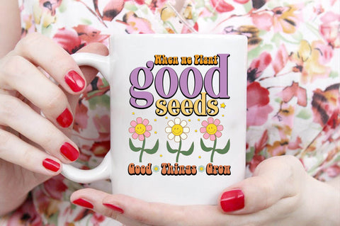 Positive Quote Retro Flower Sublimation (9) SVG designartist 