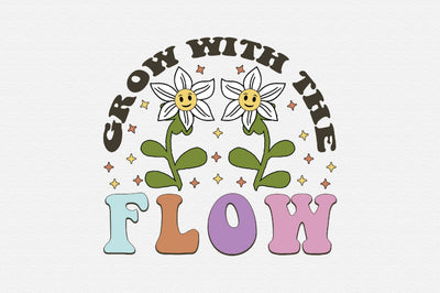 Positive Quote Retro Flower Sublimation Sublimation Creativeart88 