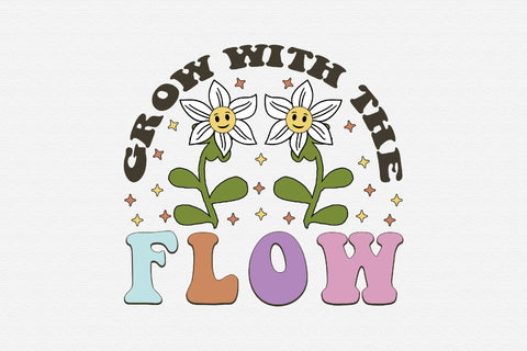 Positive Quote Retro Flower Sublimation Sublimation Creativeart88 