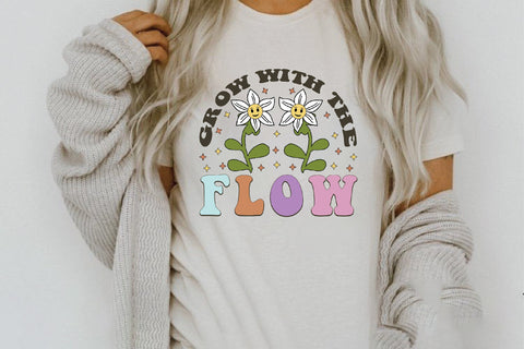 Positive Quote Retro Flower Sublimation Sublimation Creativeart88 
