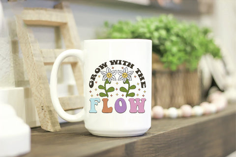 Positive Quote Retro Flower Sublimation Sublimation Creativeart88 