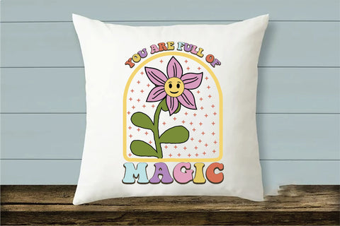 Positive Quote Retro Flower Sublimation Sublimation Creativeart88 