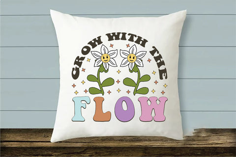 Positive Quote Retro Flower Sublimation Sublimation Creativeart88 