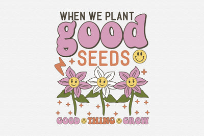 Positive Quote Retro Flower Sublimation Sublimation Creativeart88 