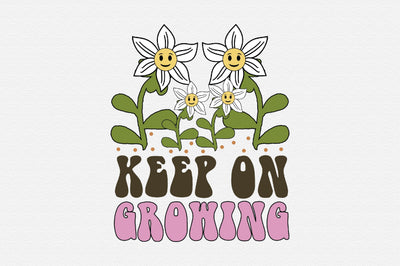 Positive Quote Retro Flower Sublimation Sublimation Creativeart88 