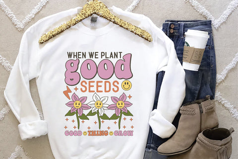 Positive Quote Retro Flower Sublimation Sublimation Creativeart88 
