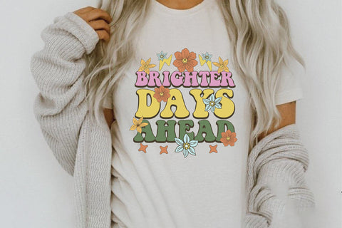 Positive Quote Retro Flower Sublimation Sublimation Creativeart88 