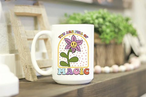 Positive Quote Retro Flower Sublimation Sublimation Creativeart88 