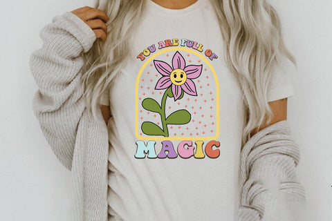 Positive Quote Retro Flower Sublimation Sublimation Creativeart88 