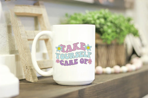 Positive Quote Retro Flower Sublimation Sublimation Creativeart88 