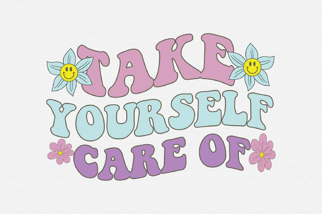 Positive Quote Retro Flower Sublimation Sublimation Creativeart88 