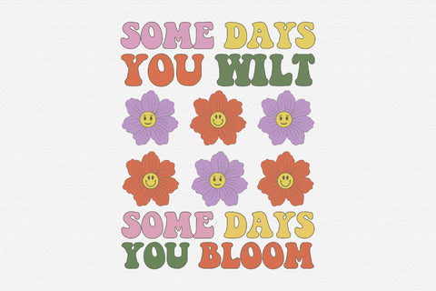 Positive Quote Retro Flower Sublimation Sublimation Creativeart88 