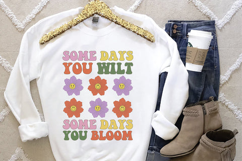 Positive Quote Retro Flower Sublimation Sublimation Creativeart88 