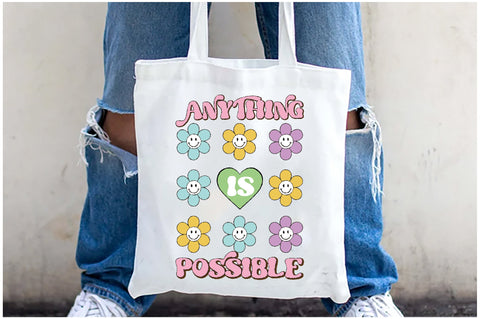 Positive Quote Retro Flower Sublimation Sublimation Jagonath Roy 