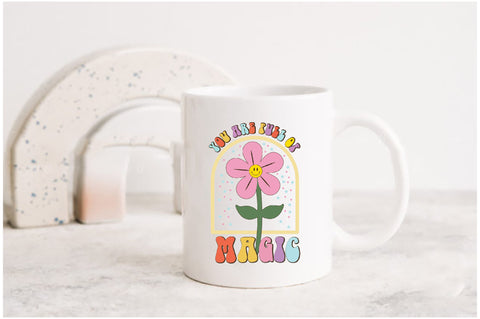 Positive Quote Retro Flower Sublimation Sublimation Jagonath Roy 