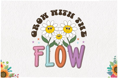 Positive Quote Retro Flower Sublimation Sublimation Jagonath Roy 