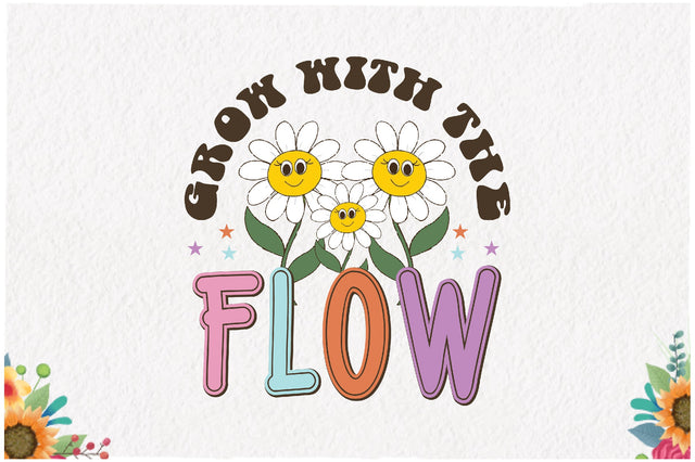 Positive Quote Retro Flower Sublimation Sublimation Jagonath Roy 