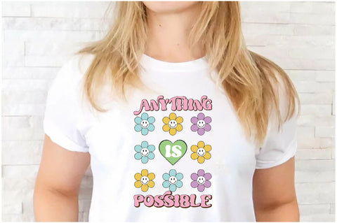 Positive Quote Retro Flower Sublimation Sublimation Jagonath Roy 