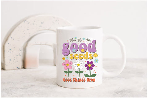 Positive Quote Retro Flower Sublimation Sublimation Jagonath Roy 