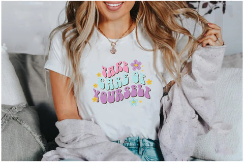 Positive Quote Retro Flower Sublimation Sublimation Jagonath Roy 