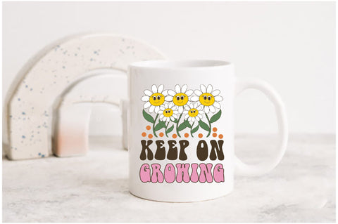 Positive Quote Retro Flower Sublimation Sublimation Jagonath Roy 