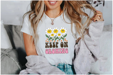 Positive Quote Retro Flower Sublimation Sublimation Jagonath Roy 