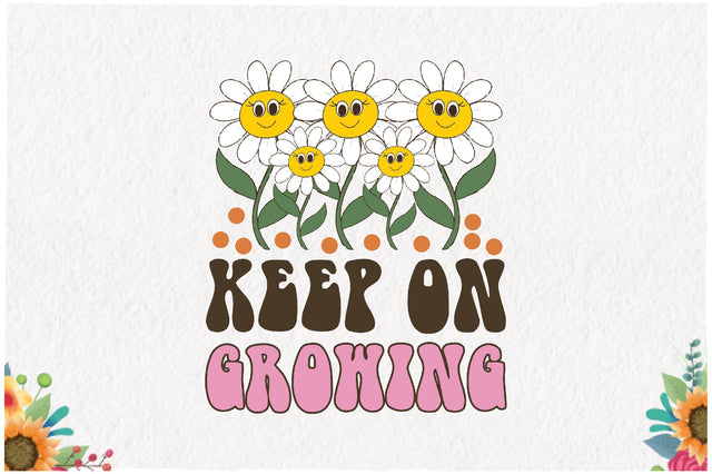 Positive Quote Retro Flower Sublimation Sublimation Jagonath Roy 