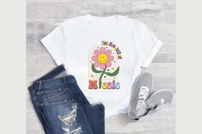 Positive Quote Retro Flower Sublimation SVG designartist 