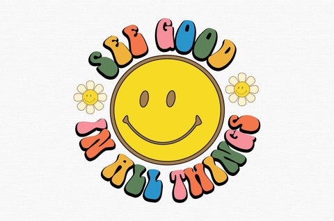 Positive Quote Retro Hippie Sublimation SVG designartist 