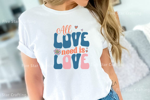 Positive Quote SVG Design, All love need is love SVG FiveStarCrafting 