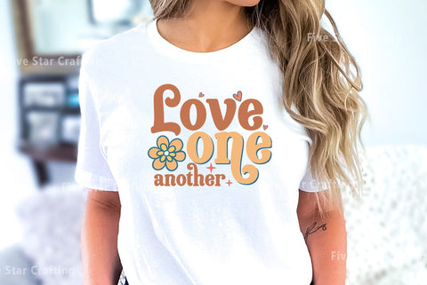 Positive Quote SVG Design, Love one another SVG FiveStarCrafting 