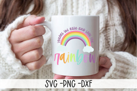 Positive Quote SVG-Rainbow SVG-Ignore The Rain SVG SVG Linden Valley Designs 