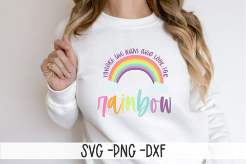 Positive Quote SVG-Rainbow SVG-Ignore The Rain SVG SVG Linden Valley Designs 