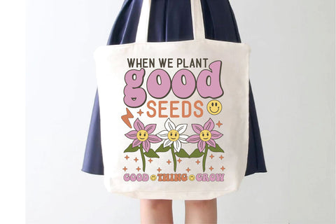 Positive Quotes Retro Flower PNG Bundle Sublimation Creativeart88 