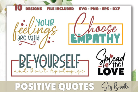 Positive Quotes SVG Bundle SVG Ariyan 
