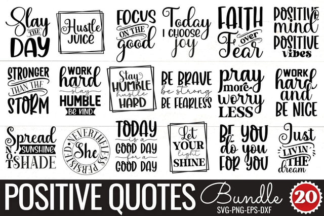Positive quotes SVG bundle SVG DESIGNISTIC 