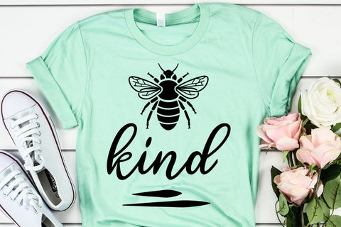 Positive SVG - Bee Kind SVG - Teacher Bee SVG SVG She Shed Craft Store 