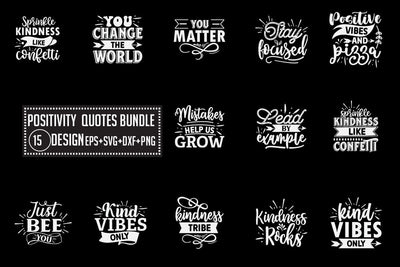 Positive SVG bundle 15 design SVG Nurstore 