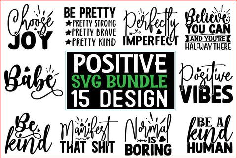 Positive SVG Design Bundle SVG CraftingStudio 