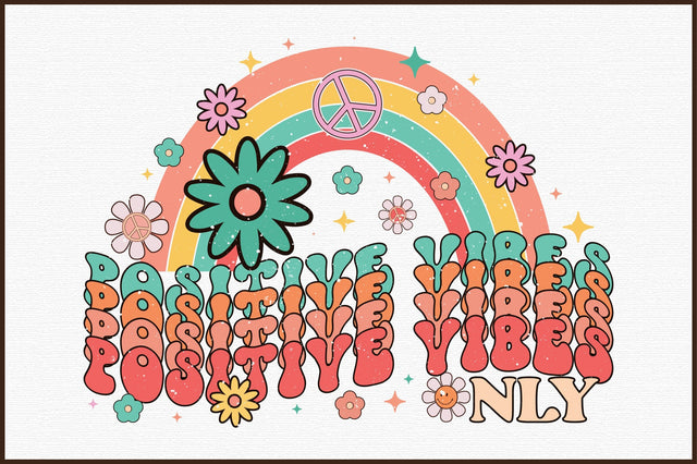 Positive Vibes Only PNG Sublimation Sublimation designartist 