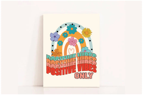 Positive Vibes Only Rainbow Sublimation Sublimation Jagonath Roy 