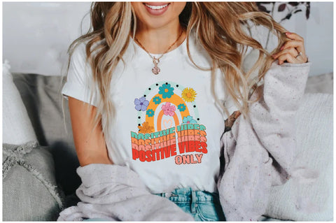 Positive Vibes Only Rainbow Sublimation Sublimation Jagonath Roy 