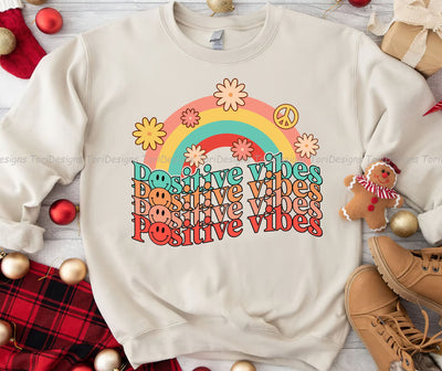 Positive Vibes PNG, Inspirational Png, Retro Inspirational Png, Kindness Png, Self Love, Positive Quotes, Motivational Png, Mental Health Sublimation Sublimation ToriDesigns 